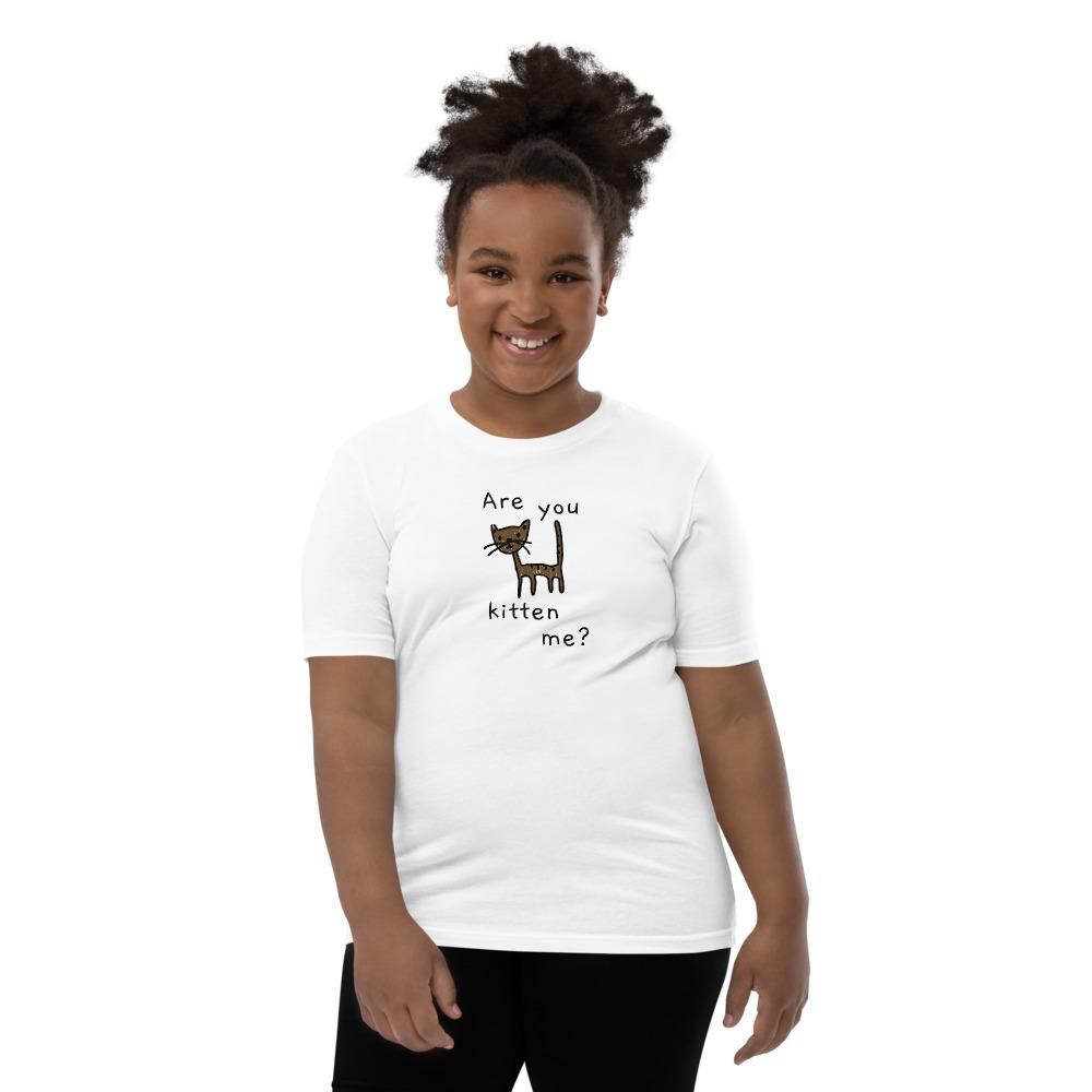 Are You Kitten Me - Youth T-Shirt - White - The Sai Life