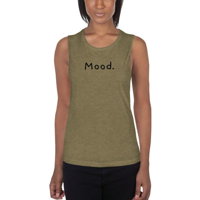Mood. - Women's Muscle Tank - Heather Olive - The Sai Life