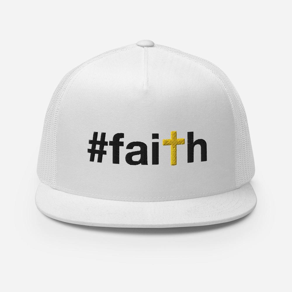 #faith - Trucker Hat - All White - The Sai Life
