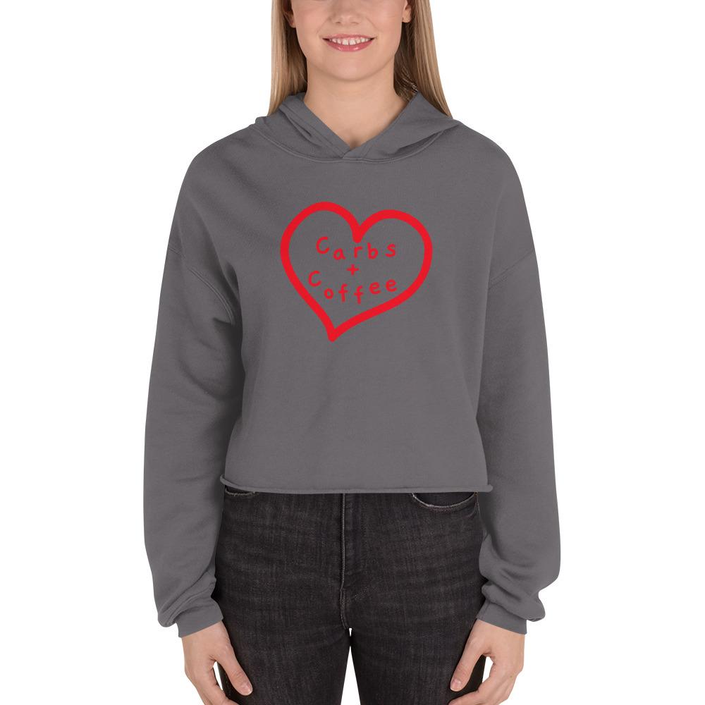 Carbs + Coffee - Women's Crop Hoodie - S - The Sai Life