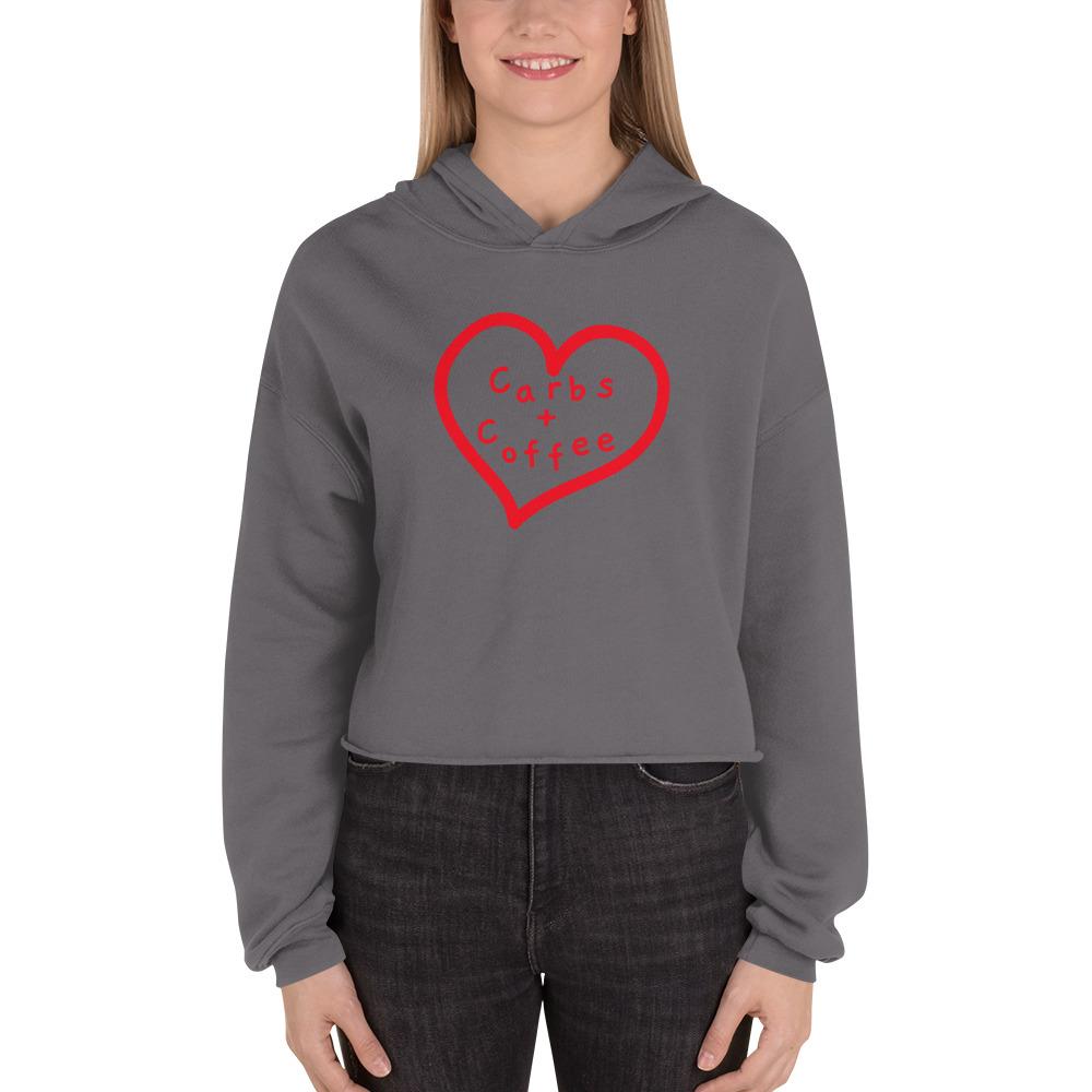Carbs + Coffee - Women's Crop Hoodie - - The Sai Life
