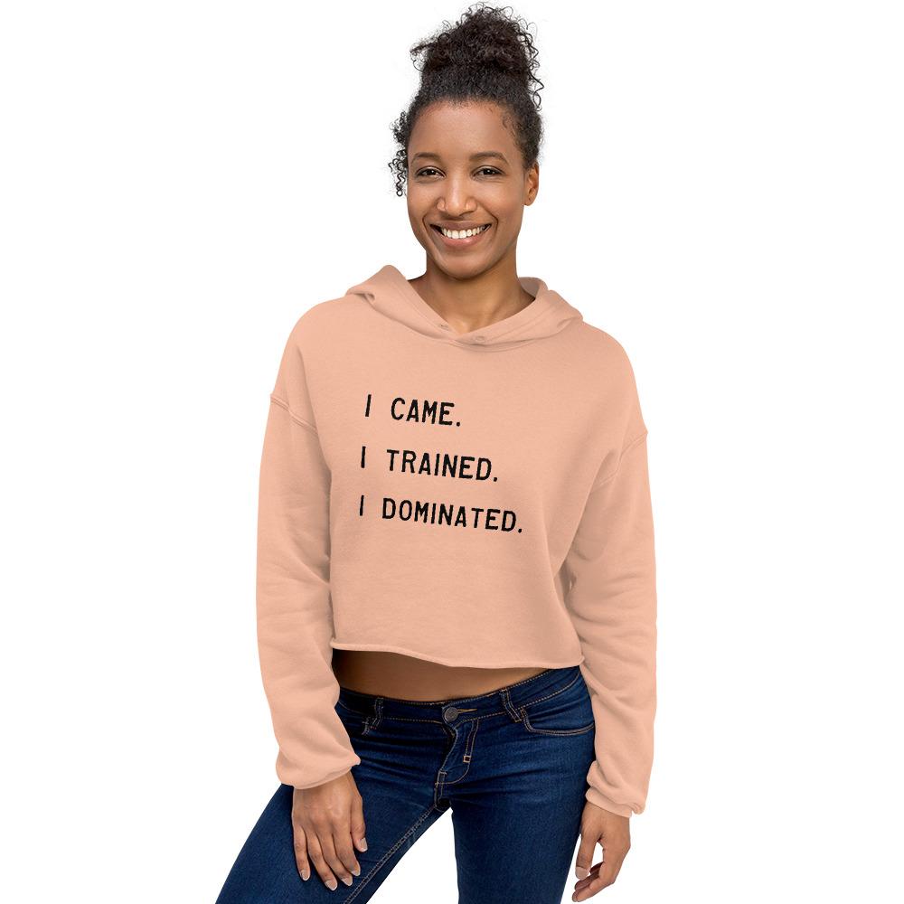 I Dominated - Women's Crop Hoodie - S - The Sai Life