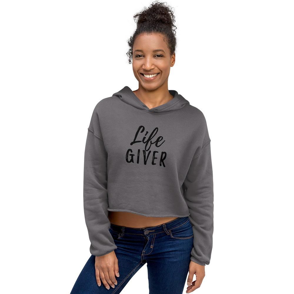 Life Giver - Women's Crop Hoodie - - The Sai Life