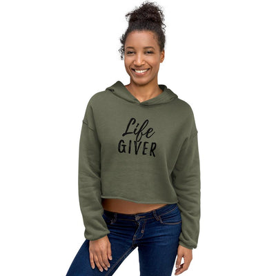 Life Giver - Women's Crop Hoodie - - The Sai Life