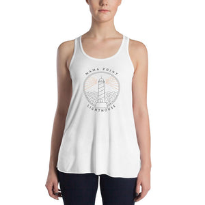 Mama Point Lighthouse - Women's Flowy Racerback Tank - XS - The Sai Life