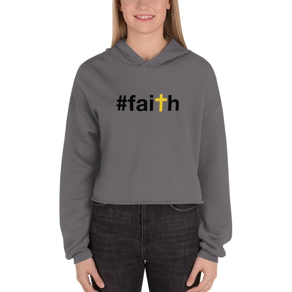 #faith - Women's Crop Hoodie - - The Sai Life