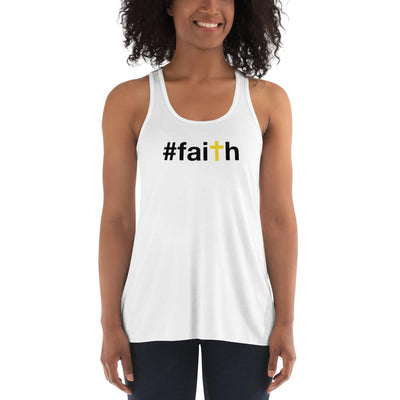 #faith - Women's Flowy Racerback Tank - - The Sai Life
