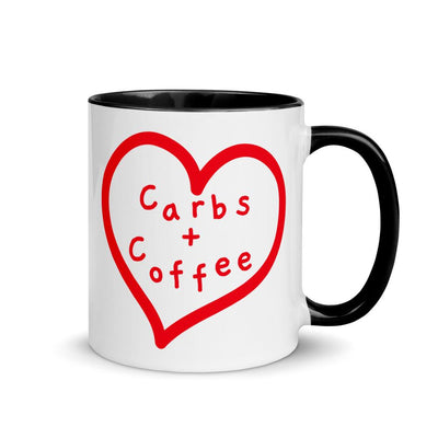 Carbs + Coffee - Ceramic Color Mug - Black - The Sai Life