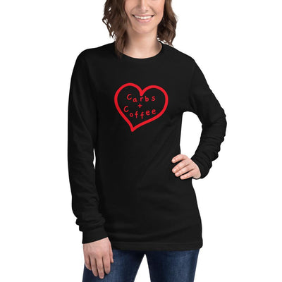 Carbs + Coffee - Unisex Long Sleeve Shirt - - The Sai Life