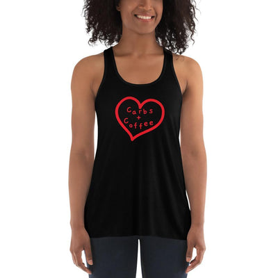 Carbs + Coffee - Women's Flowy Racerback Tank - - The Sai Life