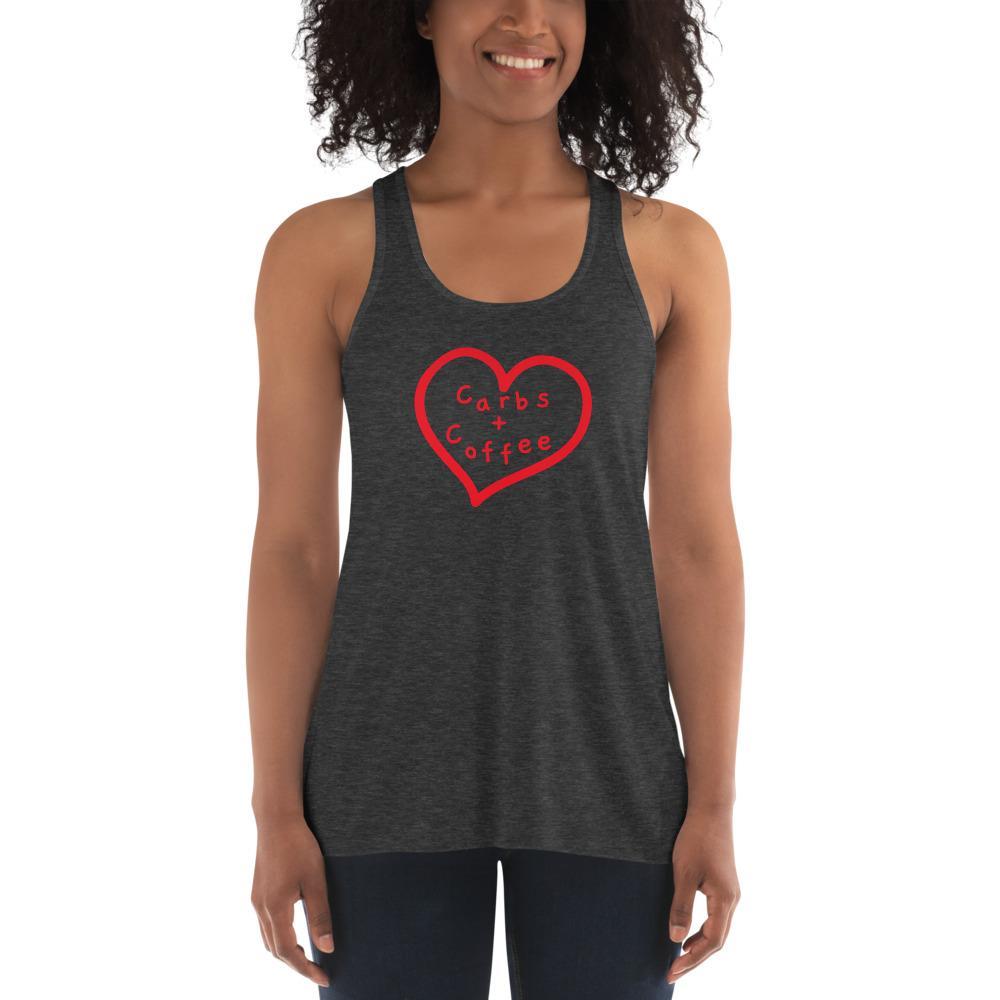 Carbs + Coffee - Women's Flowy Racerback Tank - - The Sai Life