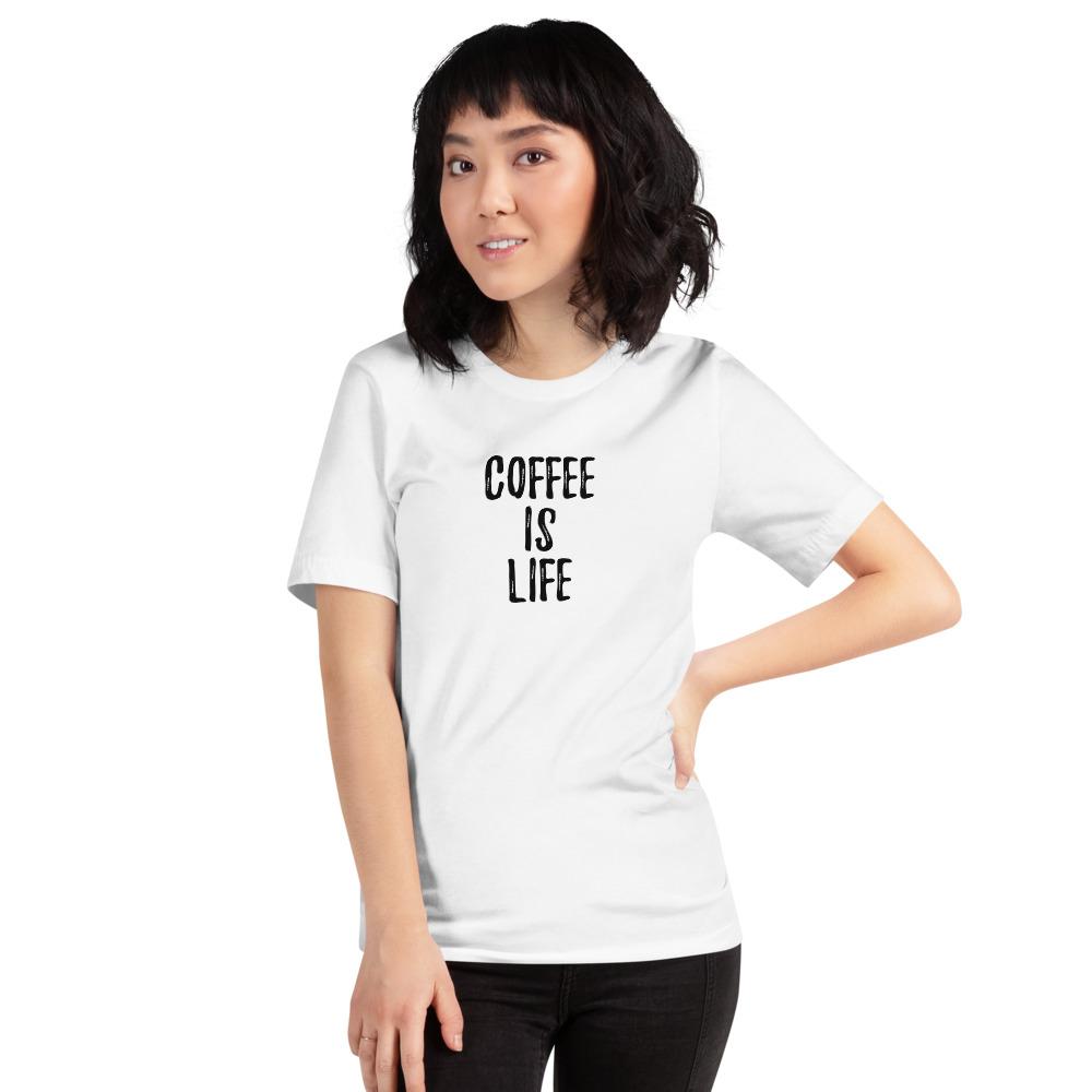 Coffee is Life - Unisex T-Shirt - White - The Sai Life