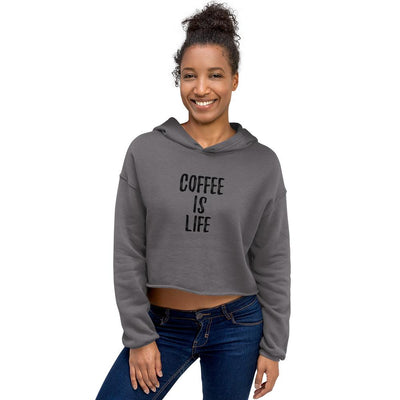 Coffee is Life - Women's Crop Hoodie - - The Sai Life