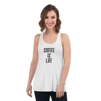 Coffee is Life - Women's Flowy Racerback Tank - - The Sai Life