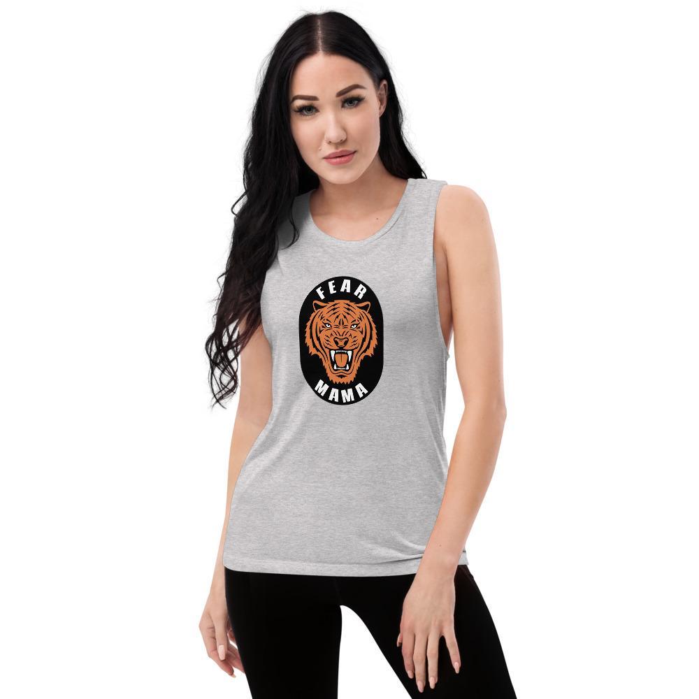 Fear Mama - Women's Muscle Tank - Athletic Heather - The Sai Life