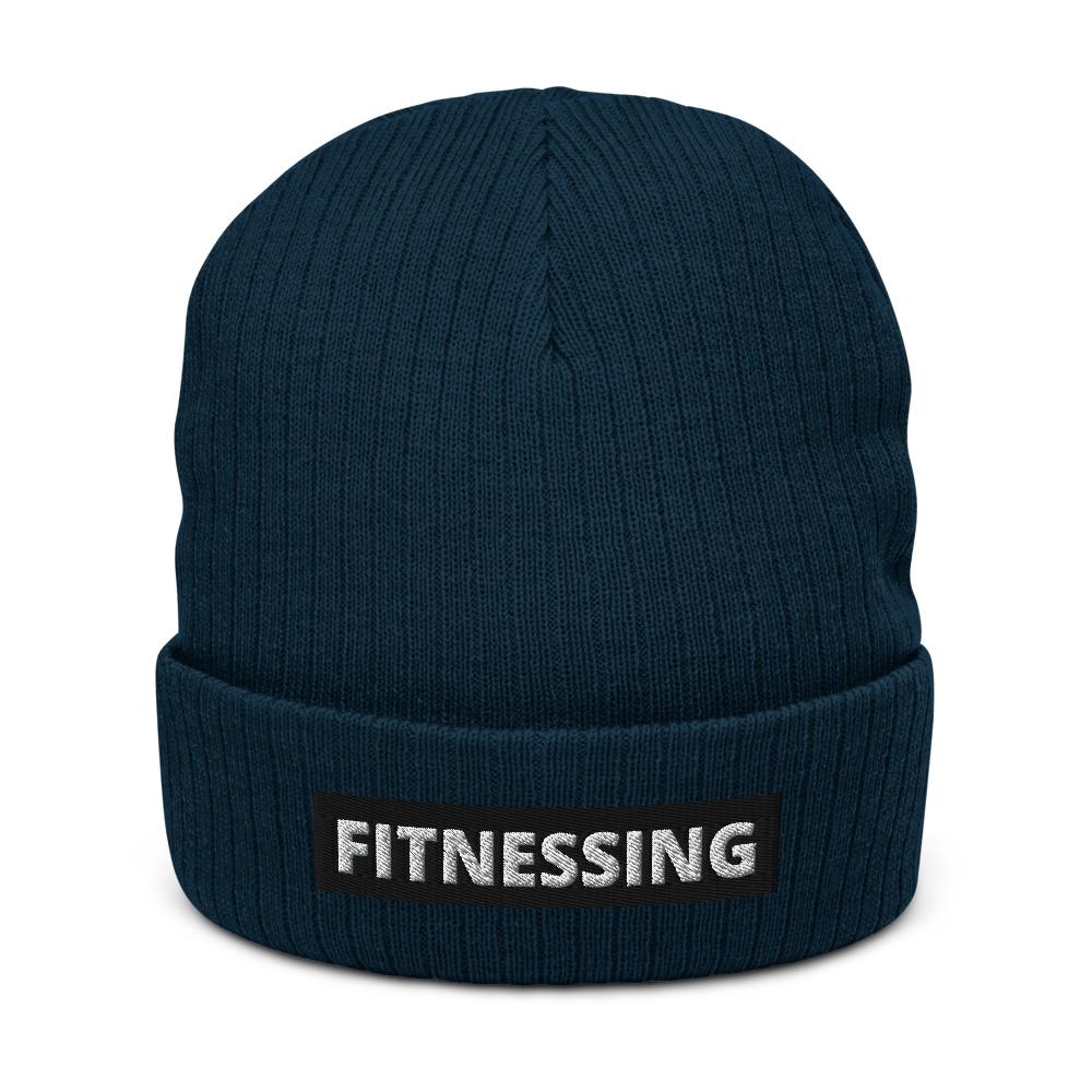 Fitnessing - Recycled Cuffed Beanie - Navy Beanie - The Sai Life