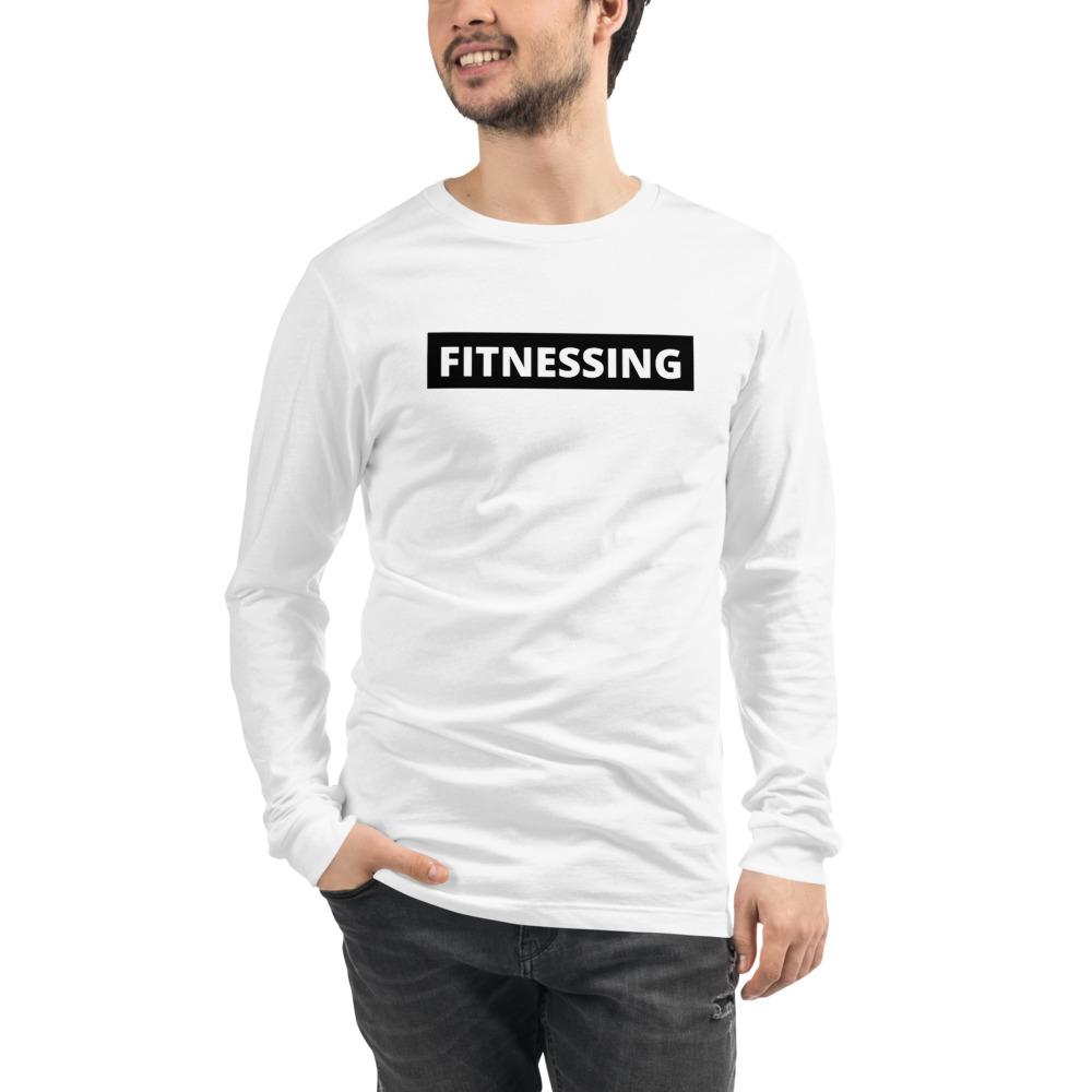 Fitnessing - Unisex Long Sleeve Shirt - White - The Sai Life