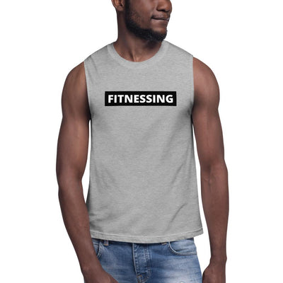 Fitnessing - Unisex Muscle Tank - Athletic Heather - The Sai Life