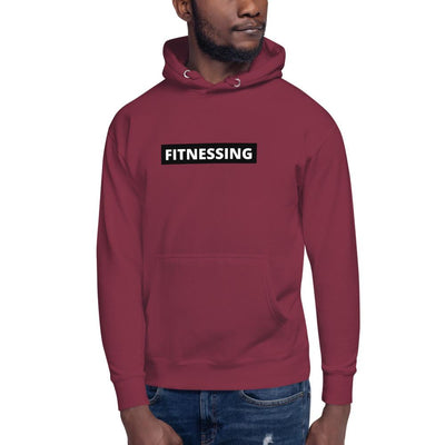 Fitnessing - Unisex Pullover Hoodie - Maroon - The Sai Life