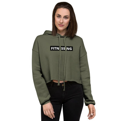 Fitnessing - Women's Crop Hoodie - S - The Sai Life