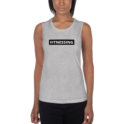 Fitnessing - Women's Muscle Tank - Athletic Heather - The Sai Life