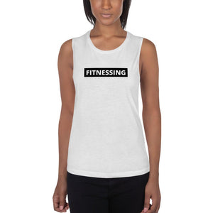 Fitnessing - Women's Muscle Tank - White - The Sai Life