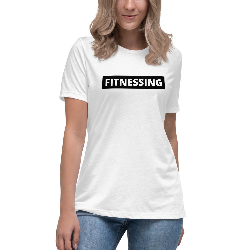 Fitnessing - Women's Relaxed T-Shirt - White - The Sai Life