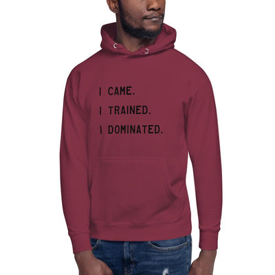 I Dominated - Unisex Pullover Hoodie - Maroon - The Sai Life