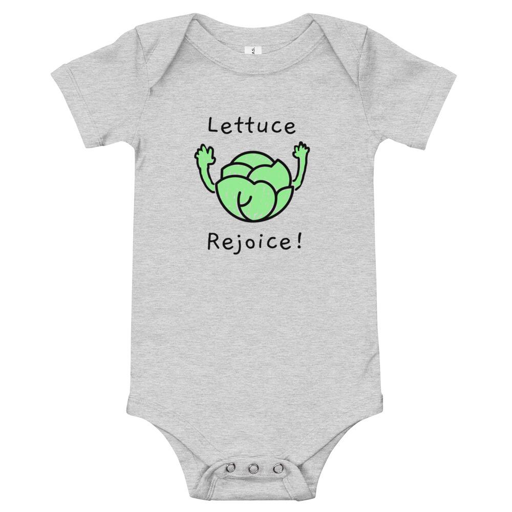 Lettuce Rejoice - Baby Bodysuit - Athletic Heather - The Sai Life