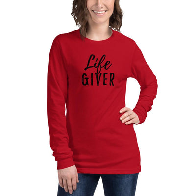 Life Giver - Unisex Long Sleeve Shirt - Red - The Sai Life