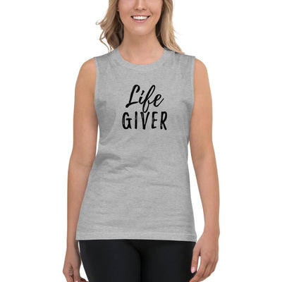 Life Giver - Unisex Muscle Tank - Athletic Heather - The Sai Life