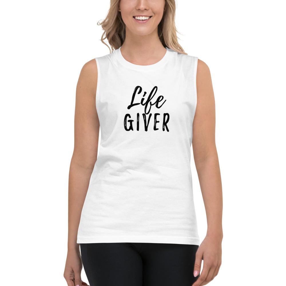 Life Giver - Unisex Muscle Tank - White - The Sai Life