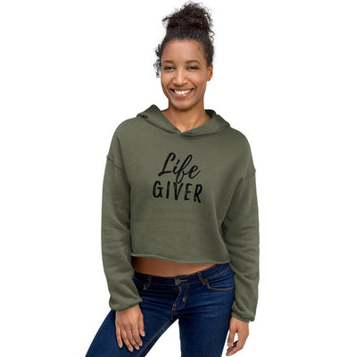Life Giver - Women's Crop Hoodie - M - The Sai Life