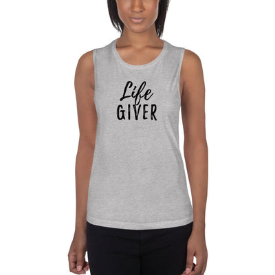 Life Giver - Women's Muscle Tank - Athletic Heather - The Sai Life