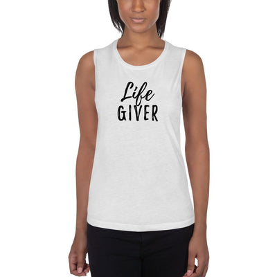 Life Giver - Women's Muscle Tank - White - The Sai Life