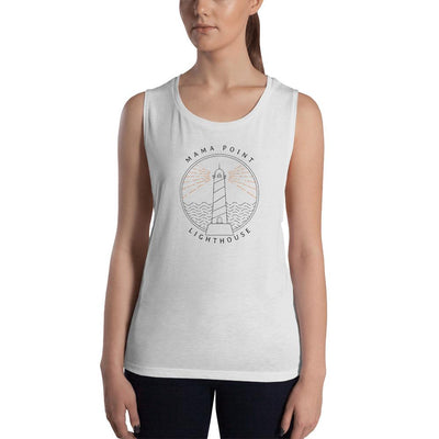 Mama Point Lighthouse - Women's Muscle Tank - White - The Sai Life
