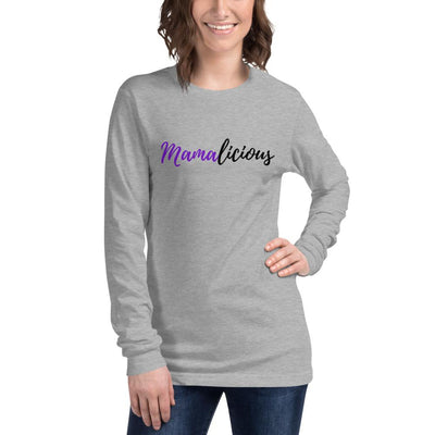 Mamalicious - Unisex Long Sleeve Shirt - Athletic Heather - The Sai Life
