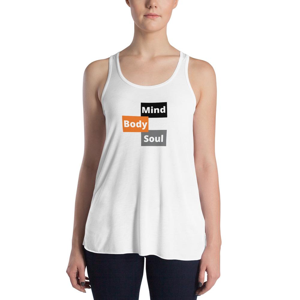 Mind Body Soul - Women's Flowy Racerback Tank - - The Sai Life