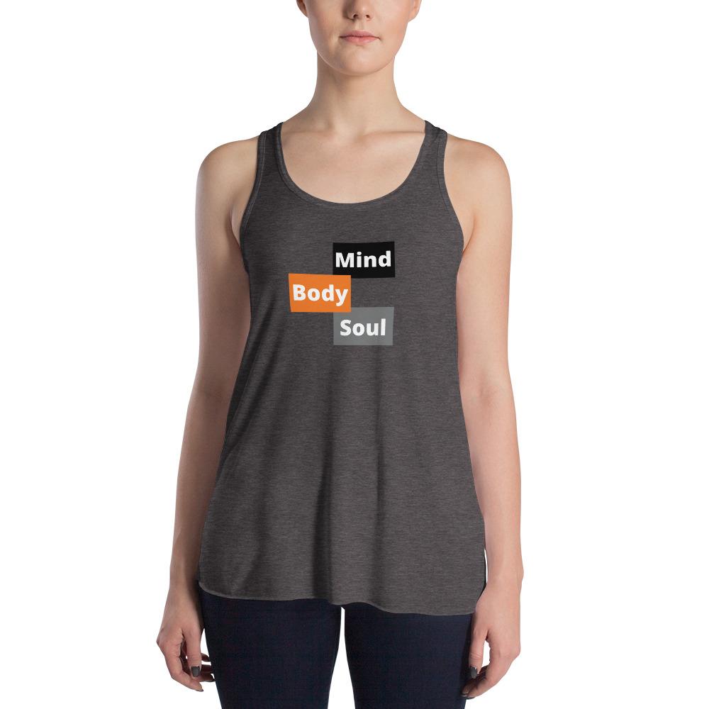 Mind Body Soul - Women's Flowy Racerback Tank - - The Sai Life