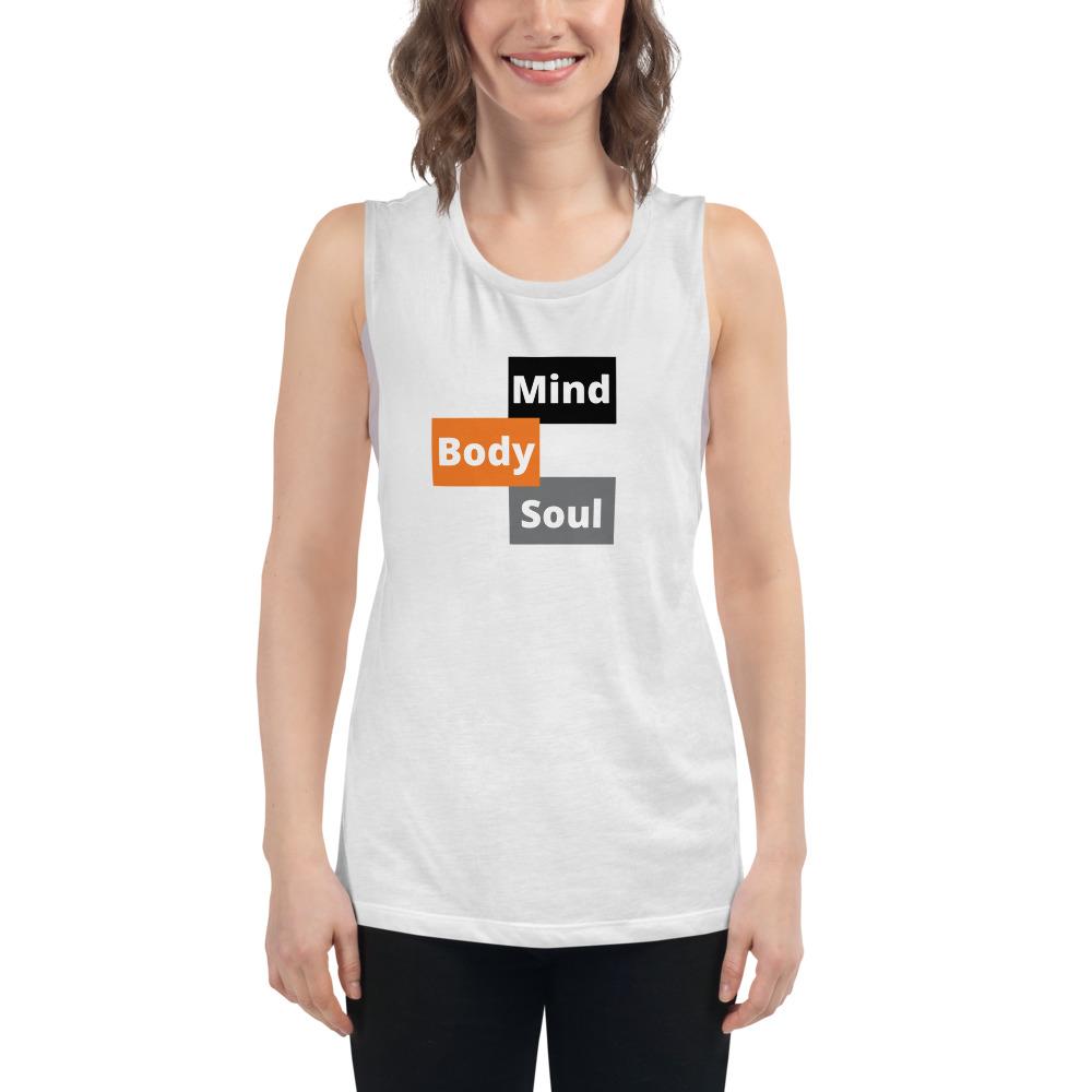 Mind Body Soul - Women's Muscle Tank - White - The Sai Life