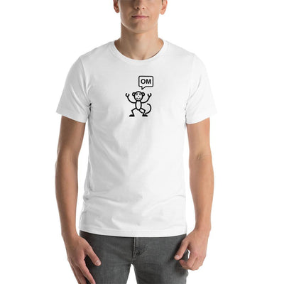 Monkey Om - Unisex T-Shirt - White - The Sai Life
