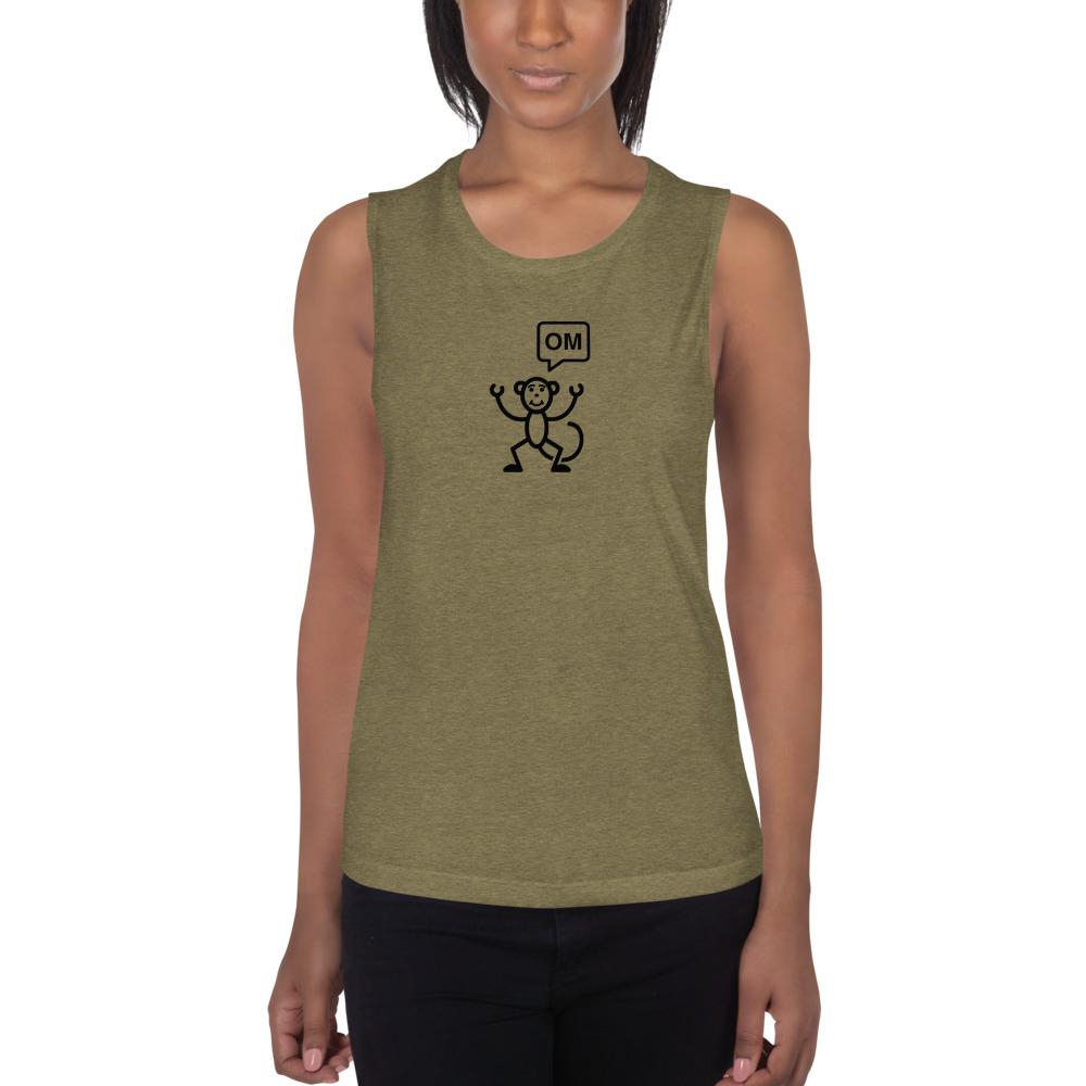 Monkey Om - Women's Muscle Tank - - The Sai Life