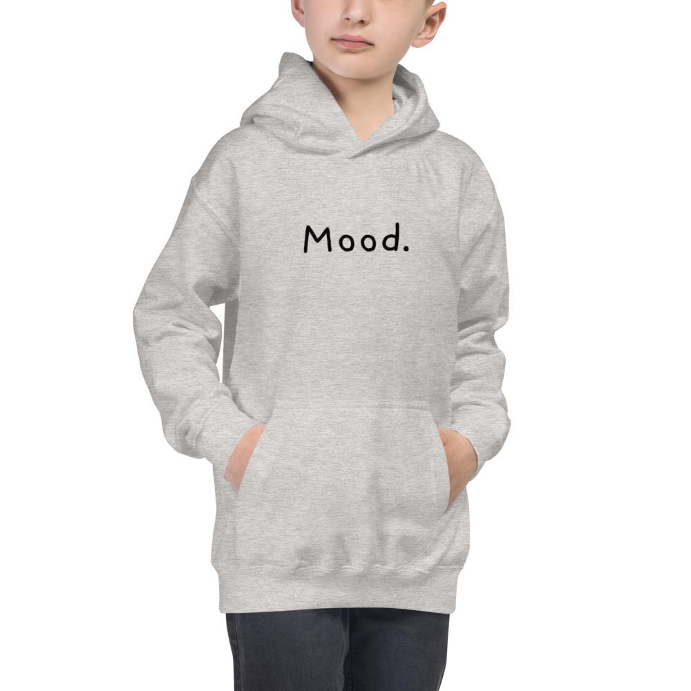 Mood. - Youth Pullover Hoodie - Heather Grey - The Sai Life