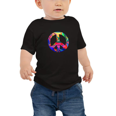 Peace Tie Dye - Baby T-Shirt - Black - The Sai Life