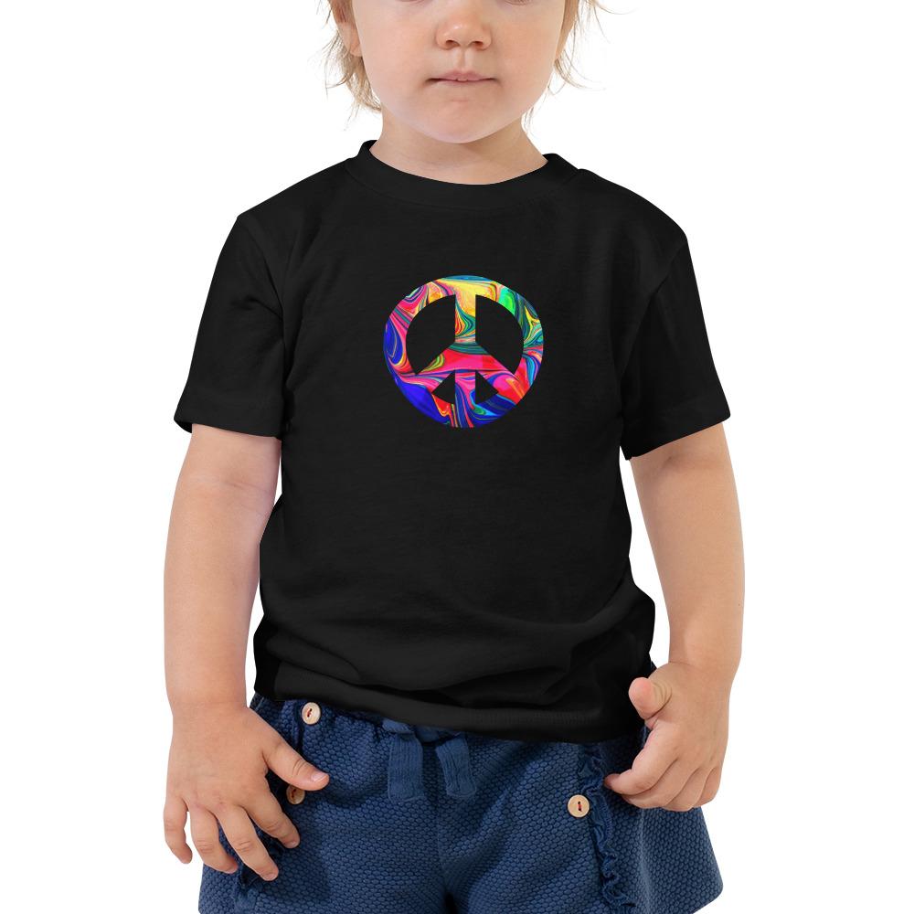 Peace Tie Dye - Toddler T-Shirt - Black - The Sai Life