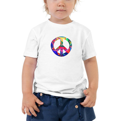 Peace Tie Dye - Toddler T-Shirt - White - The Sai Life