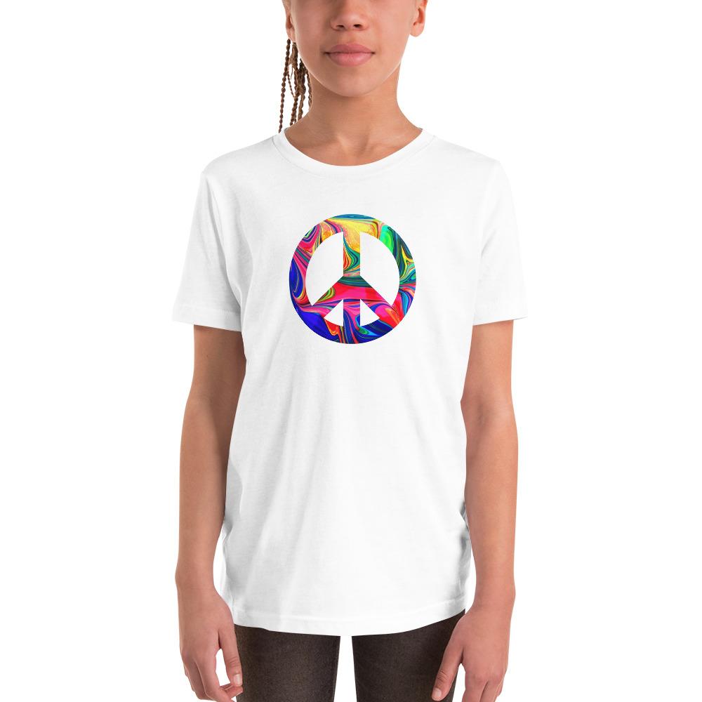 Peace Tie Dye - Youth T-Shirt - White - The Sai Life