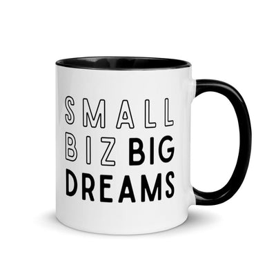 Small Biz Big Dreams - Ceramic Color Mug - Black Mug - The Sai Life