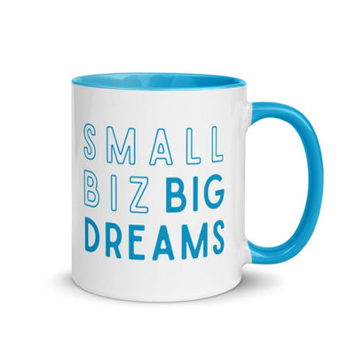 Small Biz Big Dreams - Ceramic Color Mug - Blue Mug - The Sai Life