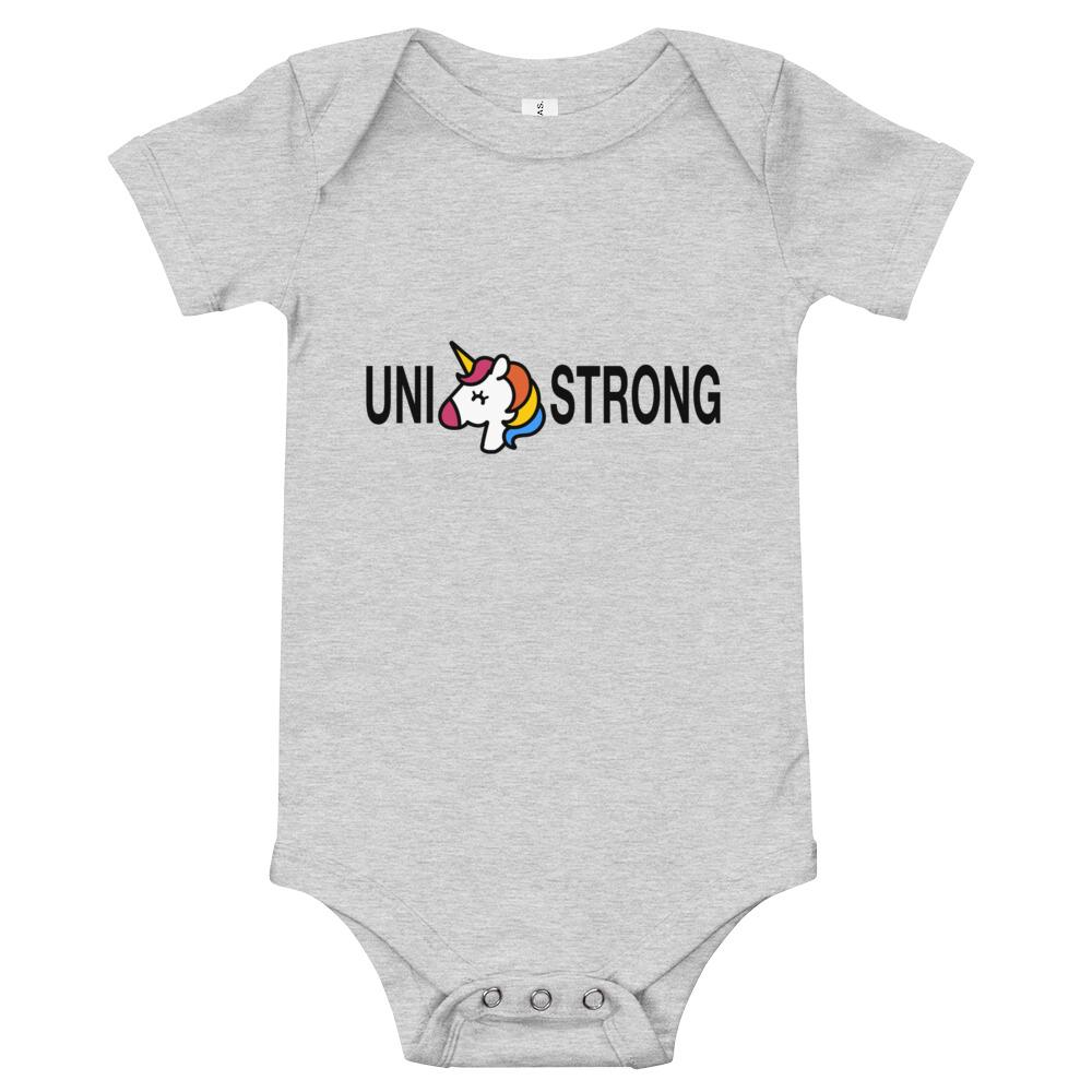 Uni Strong - Baby Bodysuit - Athletic Heather - The Sai Life
